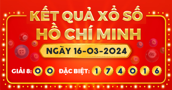 Xổ số TP.Hồ Chí Minh ngày 16 tháng 3